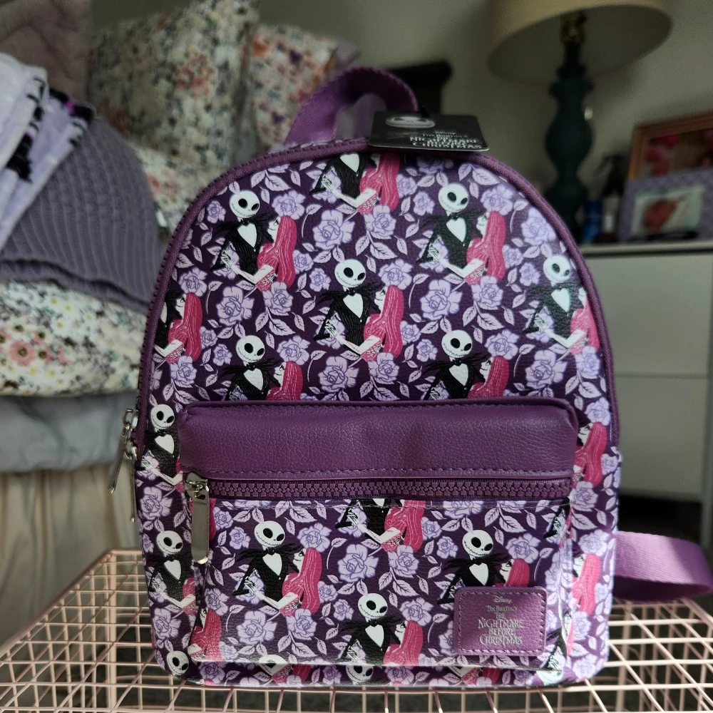 Disney Purple and Pink Nightmare Before Christmas Backpack